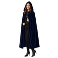 thumbnail image 7 of LEKWK Hooded Cloak Women Velvet Classic Princess Cloak Renaissance Hooded Cape Witch Wizard Robe Medieval Halloween Christmas Costume, 7 of 7