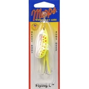 Mepps Flying C Inline Spinner, Hot Chartreuse Silver