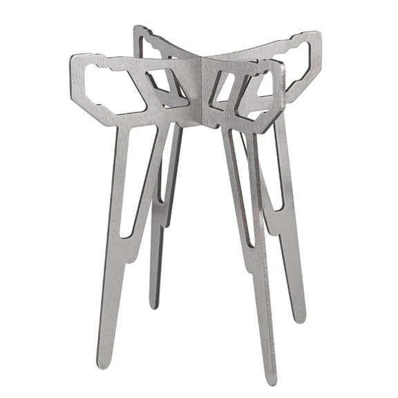 Zorvai Portable Stainless Steel Folding Camp Stove Stand for Outdoor Cooking Pot Rack