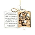 thumbnail image 1 of Adornos navideños, regalos navideños, citas bíblicas de madera, adornos navideños de nacimiento, colgantes para decoración navideña del hogar, colgante del nacimiento de Jesús, 1 of 6