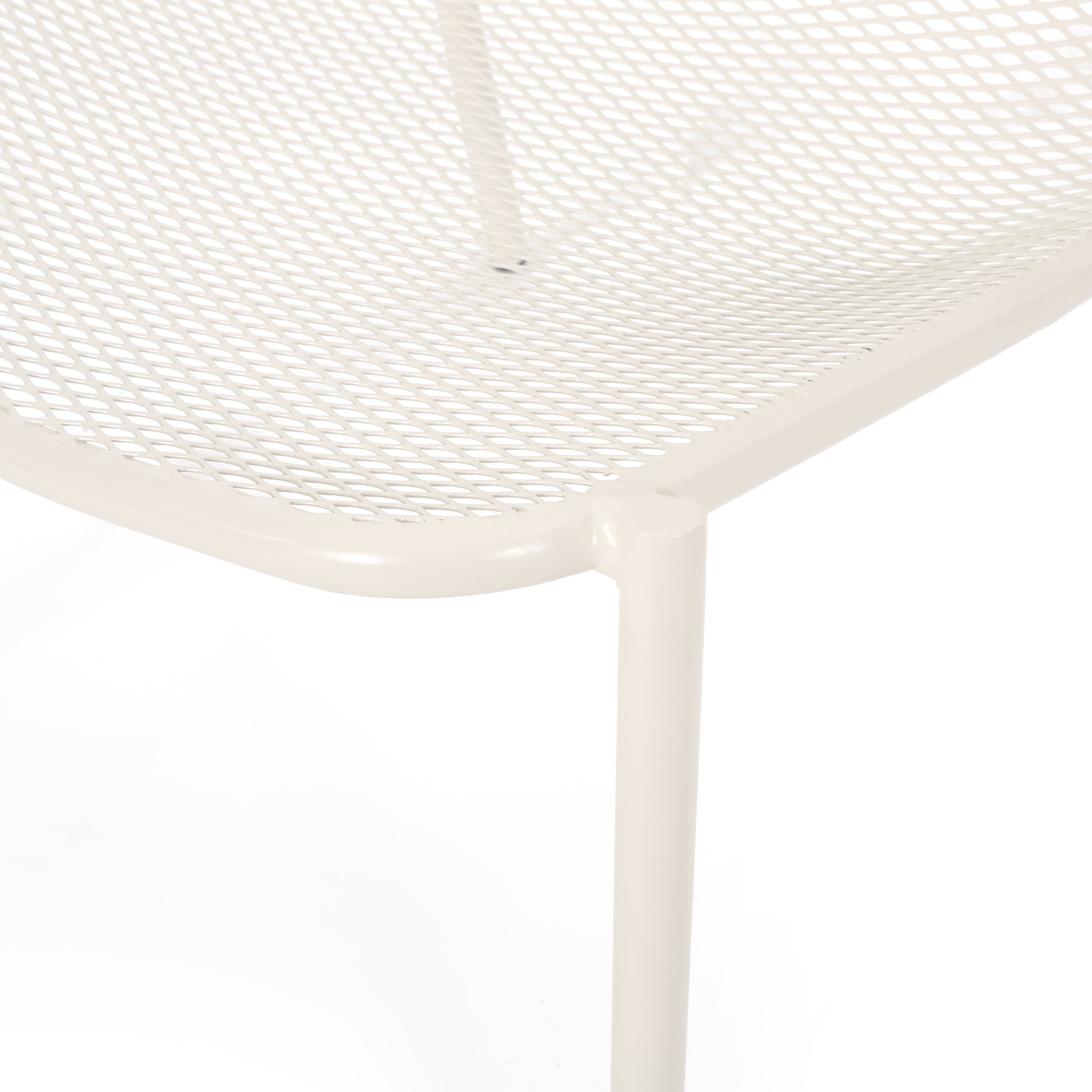 Sajan Outdoor Modern 2 Seater Chat Set, Matte White