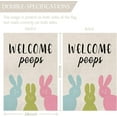 thumbnail image 2 of Welcome Peeps Easter Flag 28 x 40 Inch Double Sided Burlap Easter House Flag, Vertical Large Easter Yard Flag, Spring Easter Bunny Rabbit Outdoor House Decoration, 2 of 5