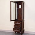 thumbnail image 2 of Bellaterra Home 202016H-LINEN-TOWER Linen Wood Cabinet Medium Walnut, 2 of 4