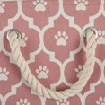 thumbnail image 4 of Design Imports CAMZ12534 Lattice Paw Rectangle Polyester Pet Bin, Rose - Medium, 4 of 5