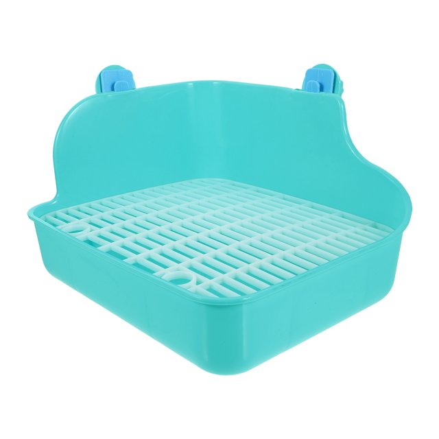 Inodoro para mascotas, inodoro de entrenamiento para perros, inodoro de interior para animales pequeños, hámster, jerbo, conejo, chinchilla, cobaya, hurón (verde claro, color de tornillo aleatorio)