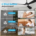 thumbnail image 5 of Whose Lamp 60-Inch Matte Black Industrial Ceiling Fan with Integrated LED Light and Remote Control, 5 of 16