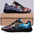 thumbnail image 3 of German Shepherd Patriotic American flag Shoes Sneakers Black Size 8.5, 3 of 7