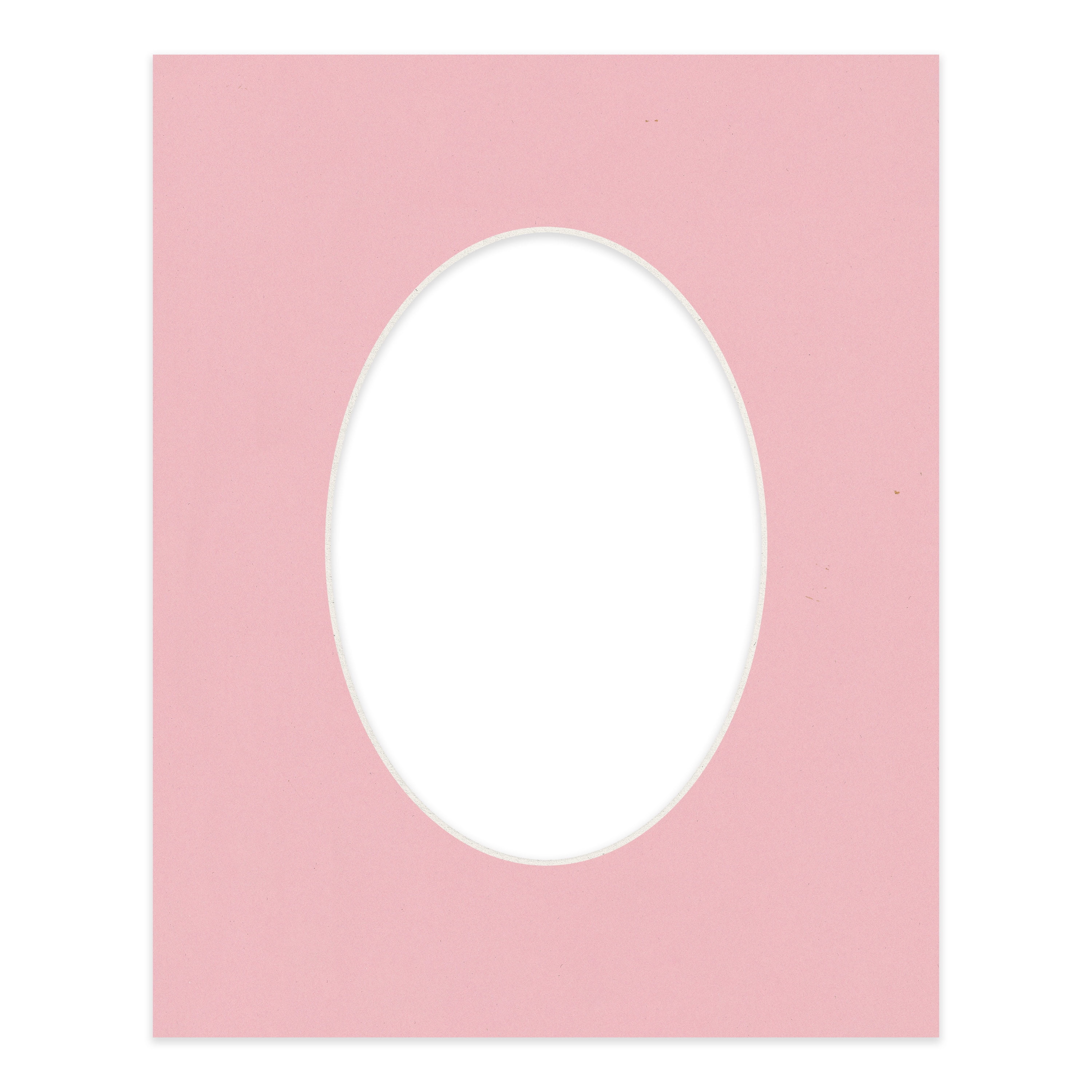 Soft Pink Picture Frame Mat for 22x28 Frames - Oval Opening for 18x24 Photos - 1 Mat