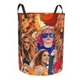 thumbnail image 2 of Cesto circular Becky Lynch, cesto para ropa plegable impermeable con asas, organizador ligero para guardar ropa de juguete para el hogar, dormitorio, sala de estar, baño, dormitorio mediano, 2 of 8