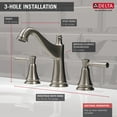 thumbnail image 7 of Delta 35777Lf Mylan 1.2 GPM Deck Mount Widespread Bathroom Faucet - Bronze, 7 of 7