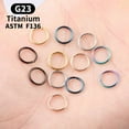 thumbnail image 3 of G23 Titanium Gold Color Small Circle Nose Rings Men Women Ear Clips Hoop Tragus Cartilage Piercing Body Jewelry Sexy Lip Ring, 3 of 4