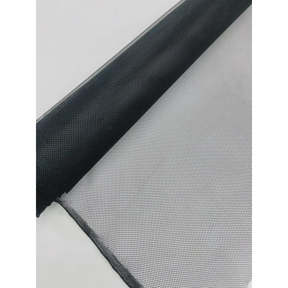 Petticoat Crinoline Net Fabric 56” Wide – Stiff Mesh for Gowns, Dresses & Costumes | Valentina Textile Inc (1/2 Yard, Black)