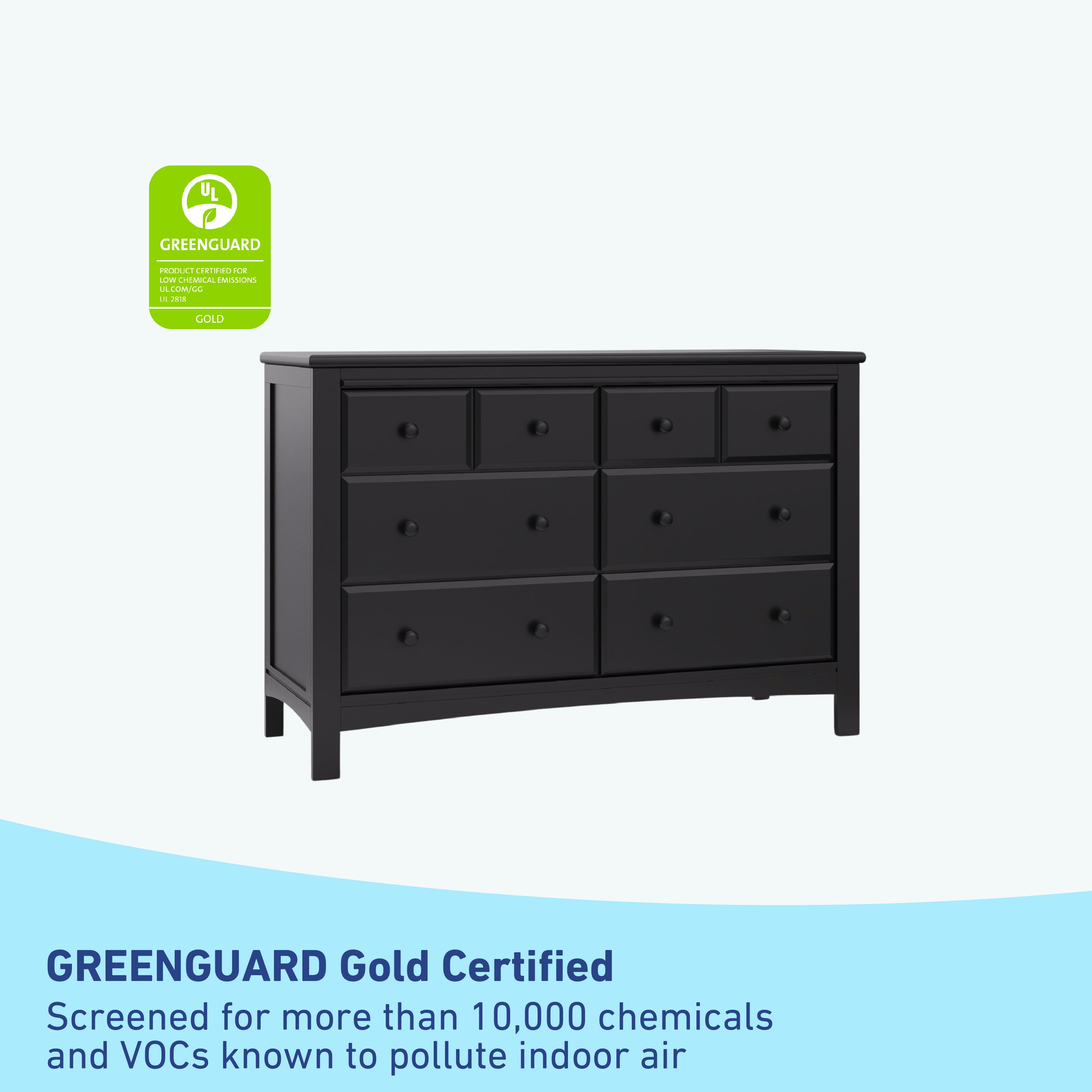 Graco Benton 6 Drawer Nursery Double Dresser, Black