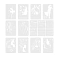 thumbnail image 2 of Plantillas de pintura, plantillas de dibujo, plantillas de patrones en relieve para pintura de tela, azulejo de pared, decoración del hogar, 16 Uds., 2 of 8