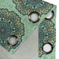 thumbnail image 4 of Ambesonne Ethnic Grommet Curtain, Abstract Flower Vibrant, 50" x 108", Pale Yellow Turquoise, 4 of 6