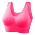thumbnail image 2 of Baqcunre Sports Bras for Women,Large Size Underwear No Steel Ring Thin Style Bra Sports Yoga Underwear No Binding Underwear Bras for Women No Underwire,Womens Bras Bralettes for Women Hot Pink S-3XL, 2 of 3
