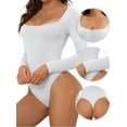 thumbnail image 3 of DARING DIVA Bodysuit Slim Fit Brief Leotard S White, 3 of 6