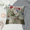 thumbnail image 2 of SHANXI Throw Pillow Covers Flowers Leaves Bouquet Vase Spring Summer Seasonal Decor Cushion Cover for Bedroom Sofa Living Room Couch Bench Outdoor 18x18in, 2 of 5