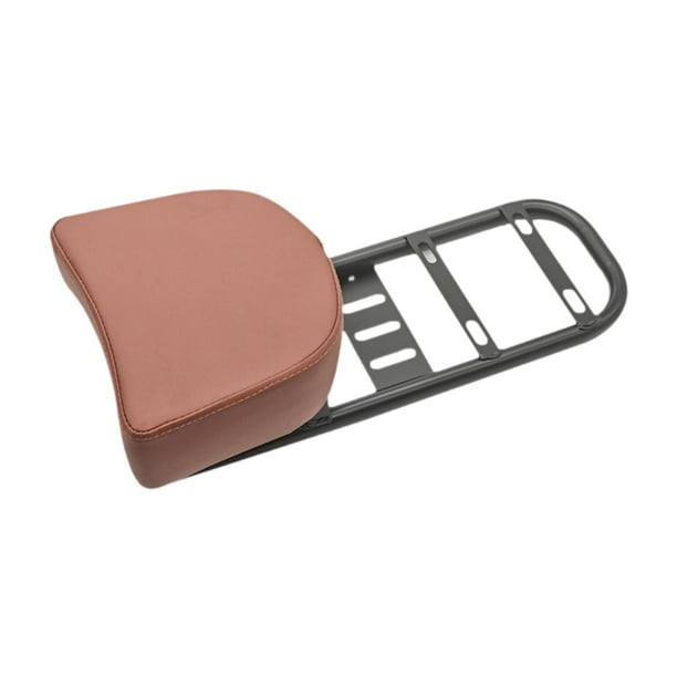 Portaequipajes trasero para motocicleta con soporte de extensión de cojín, estante trasero para maletero Marrón