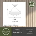 thumbnail image 6 of Huntley 12-in W Bronze Farmhouse Schoolhouse Semi Flush Mount Ceiling Light Clear Seeded Glass, 6 of 10