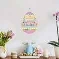 thumbnail image 2 of Panneau de Porte Joyeuses Pâques Lapin Fête Extérieure Porche Décorations Suspendues en Gros, 2 of 6