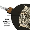 thumbnail image 3 of Pork Pig Parts Illustration Bacon Wood Christmas Tree Holiday Ornament, 3 of 6