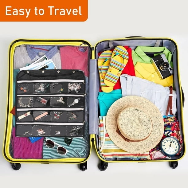 Jewelry travel store bags hanging