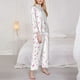 thumbnail image 3 of Balery Breast Cancer Awareness (4) Conjunto de Pijama con Estampado para Mujer, Conjunto de Dos Piezas con Manga Larga, Ropa de Dormir Suave con Bolsillos, Pijamas Cómodos-Medium, 3 of 7