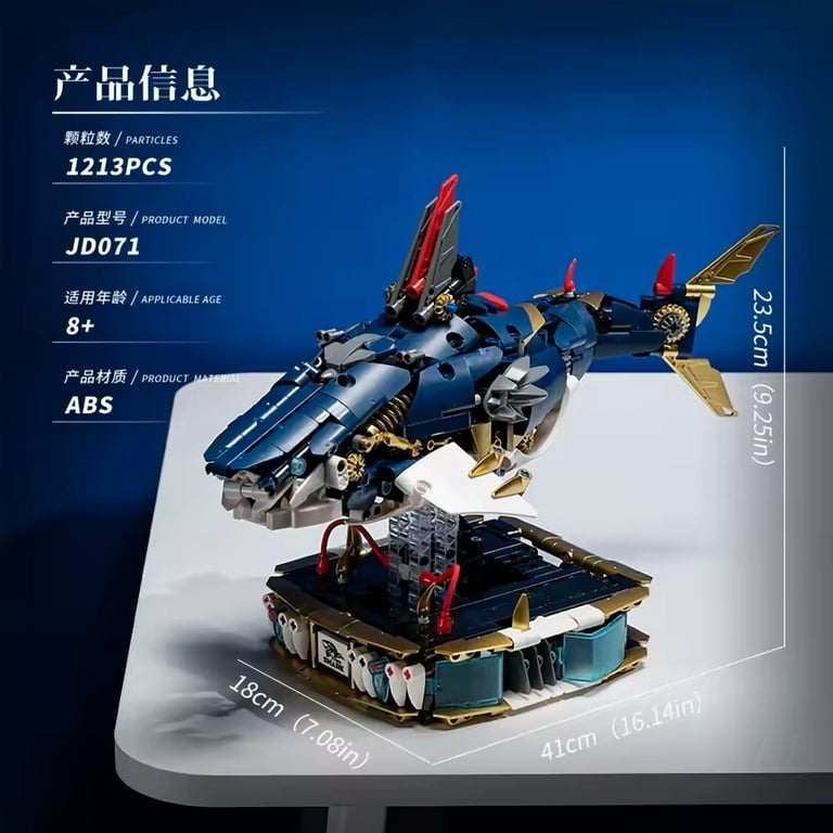 GZBrick Mechanical Shark Building Sets Compatible with Lego