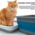 thumbnail image 3 of 2PCS Open Cat Litter Box, Kitten Potty Pan Semi-Enclosed Foldable Waterproof Travel Toilet Low Entrance for Indoor Cats Small Pet Kitty Rabbit Supplies Easy to Clean and Assemble, 3 of 6