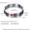 thumbnail image 2 of FenFang Free Engrave Adjustable Medical Bracelets Mens Emergency ID Bracelets for Women Stainless Steel Medical Alert Bracelets (Adjustable Medical Bracelets), 2 of 7