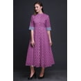 thumbnail image 4 of Bimba Geometric Ladies Button Down Print Dress A-Line Cocktail Party Shirt Dress-Small, 4 of 5
