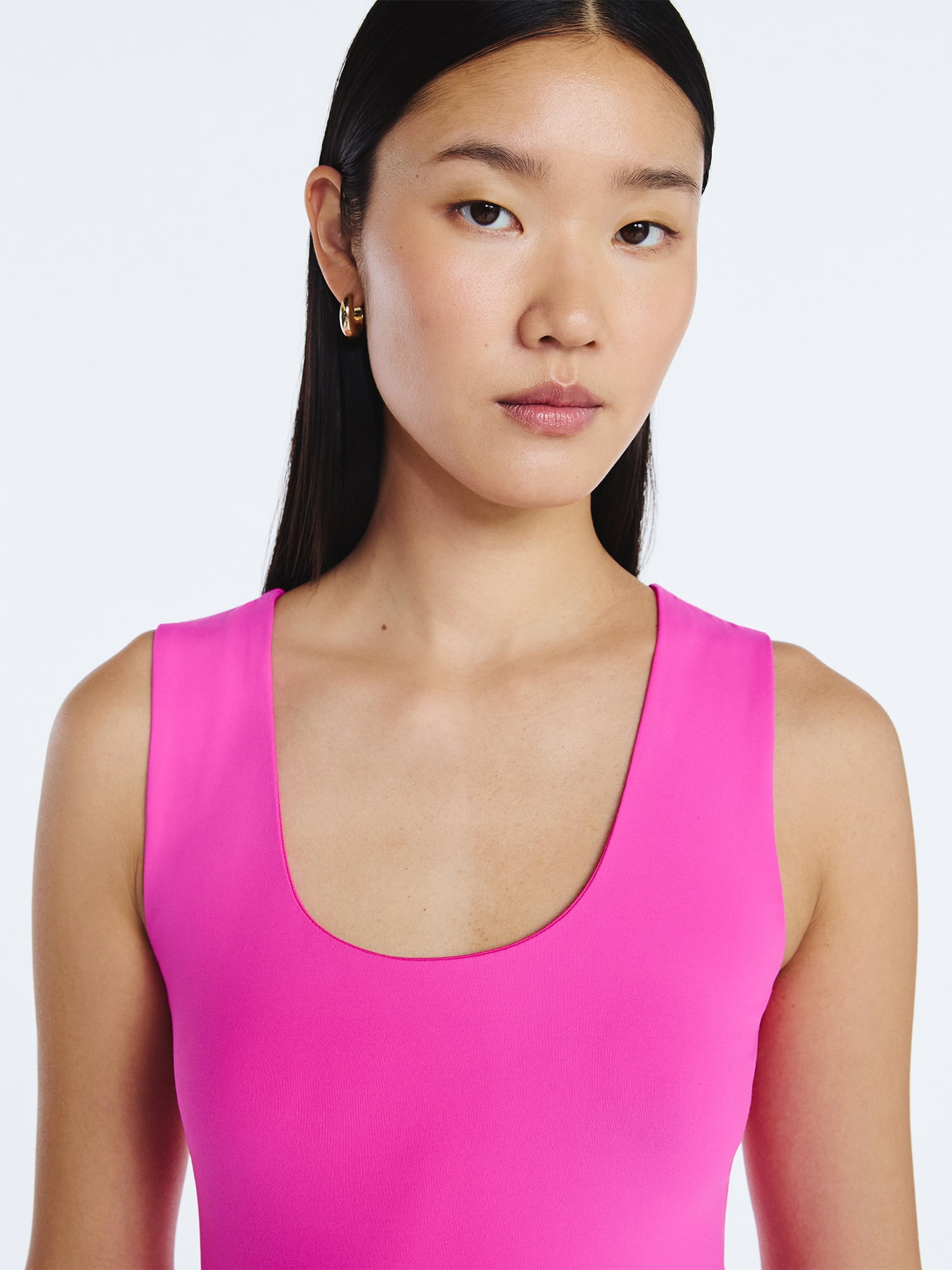 Scoop Women's Sleeveless Scoop Neck Contour Top, Sizes XS-XXL