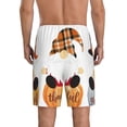 thumbnail image 4 of Lsque Autumn Gnomes Mens Sleep Pajama Shorts,Short Pajama Pants, Cotton Ultra-Soft Knit-Large, 4 of 9