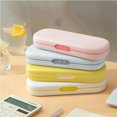 thumbnail image 4 of Lksixu Double-Layer Pencil Case, Hard Plastic Pencil Box with Hinged Lid and Snap Closure, Aesthetic Stationery Organizer Multi-Purpose Crayon Storage Box Office Supplies - Pink, 4 of 8