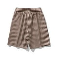 thumbnail image 3 of Stripe' Shorts for Men Drawstring Elastic Waist Casual Summer Shorts Loungewear Brown,XL, 3 of 5