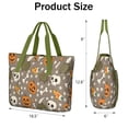 thumbnail image 3 of Tote Bag for Women - Halloween Skulls Pumpkins and Cauldrons Shoulder Bag - Large Utility Work Duffle Bag with Zipper Handbag for Travel, Work, Sprots, 3 of 5