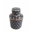 thumbnail image 1 of Benzara BM163327 Well-Made Ceramic Covered Jar, Black & White, 1 of 1