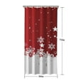 thumbnail image 5 of Red Christmas Snowflake Pattern Shower Curtain 36"x72" ,Bathroom Decorative Shower Curtains Set with 12 Hooks,Modern Waterproof Washable Shower Curtain, 5 of 6