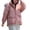 Pink, variant on WRKEKC Women's Hooded Winter Coat Faux Fur Trim Heavyweight Insulated Parka with Zip Pockets for Urban Outdoor Wear Green L