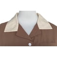 thumbnail image 2 of Casual Shirts Slim Fit Short Sleeveles Buttons Vintage Women Blouse, 2 of 2