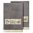 thumbnail image 2 of Authentic Hotel and Spa  Turkish Cotton Belinda 2PC Embellished Bath Towel Set Charcoal, 2 of 5
