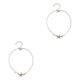 thumbnail image 2 of Tobilleras Ajustable Qarigey 2Conjunto Perla Oro Plata Aleación Estrella de mar Estilo simple, 2 of 6