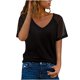 thumbnail image 1 of Blusa informal de manga corta con cuello en V para mujer OAVQHLG3B Store  lin121212, 1 of 4