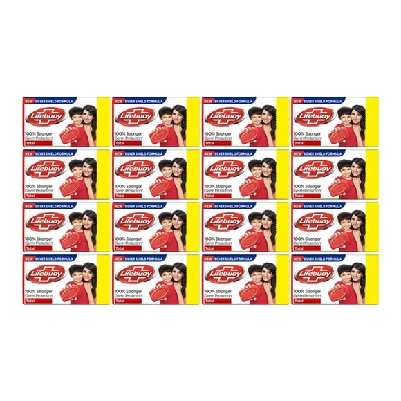 Jabón Lifebuoy Total Red, 16 unidades, 44 gramos cada uno