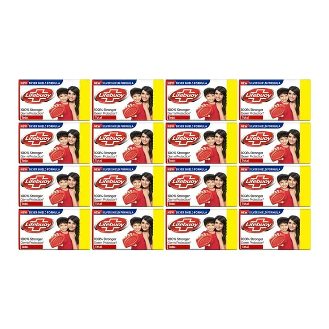 Jabón Lifebuoy Total Red, 16 unidades, 44 gramos cada uno