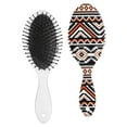 thumbnail image 2 of Bohemian Tribal Print Hair Brush, Vintage Pattern Paddle Comb with Soft Bristles, Suitable for All Hair Textures, 2 of 7