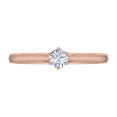 thumbnail image 3 of 1/5 Carat Prong Set Solitaire Diamond Engagement Ring Band in 14K Rose Gold (Ring Size 6.25), 3 of 5