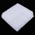 thumbnail image 4 of lionlar Mouchoirs en Coton Blanc Mouchoir de Poche Carré pour Hommes Femmes 28x29cm, 4 of 9