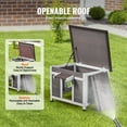 thumbnail image 4 of KFFKFF Cat Wooden Shelter 24"L x 21"W x 18"H, Weather-Resistant Outdoor Cat Home with Viewing Window, Insulated Small Animals House, 4 of 9